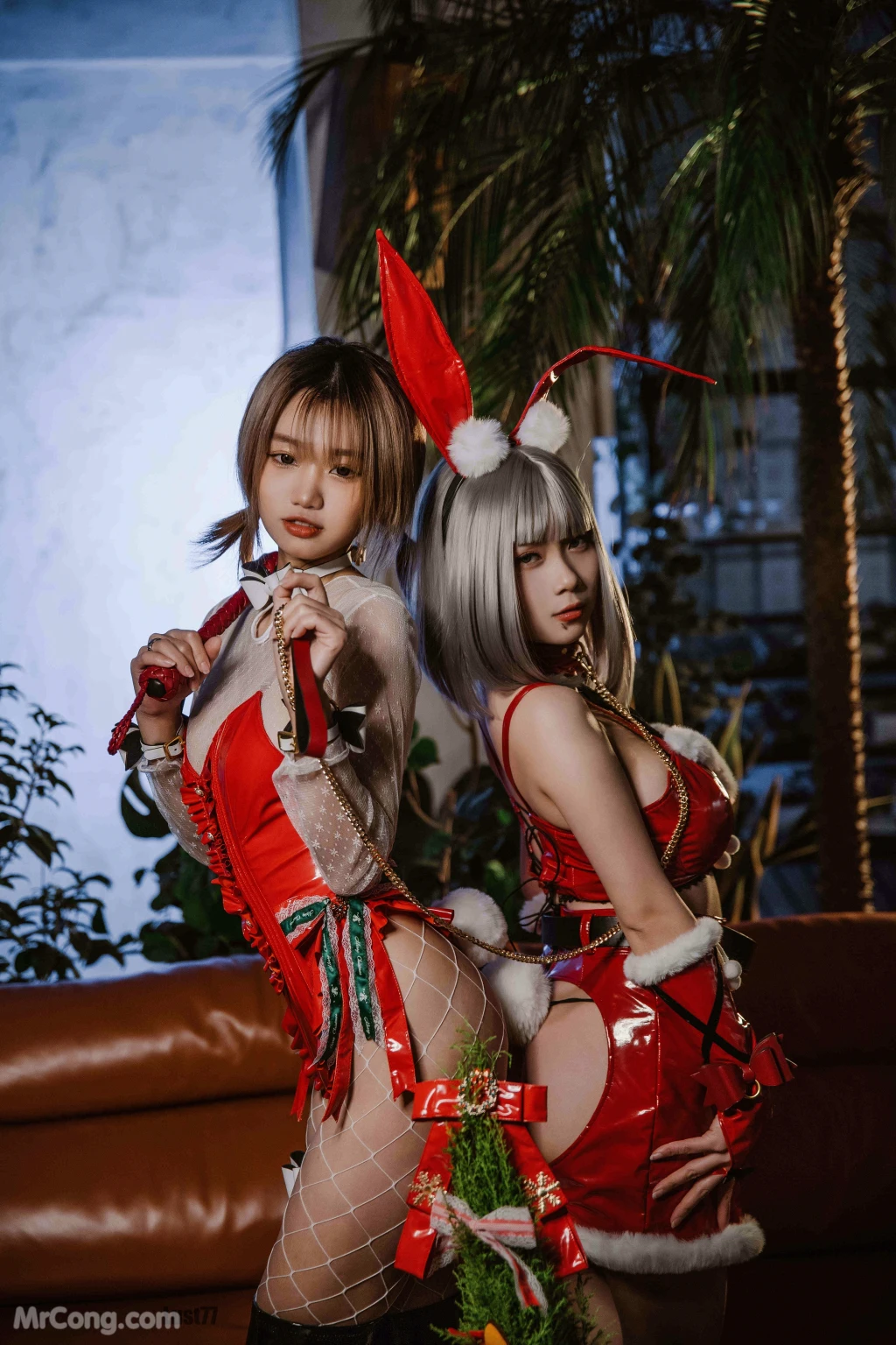 Coser@柒柒要乖哦 No.010: 2021圣诞双兔 (23 photos)