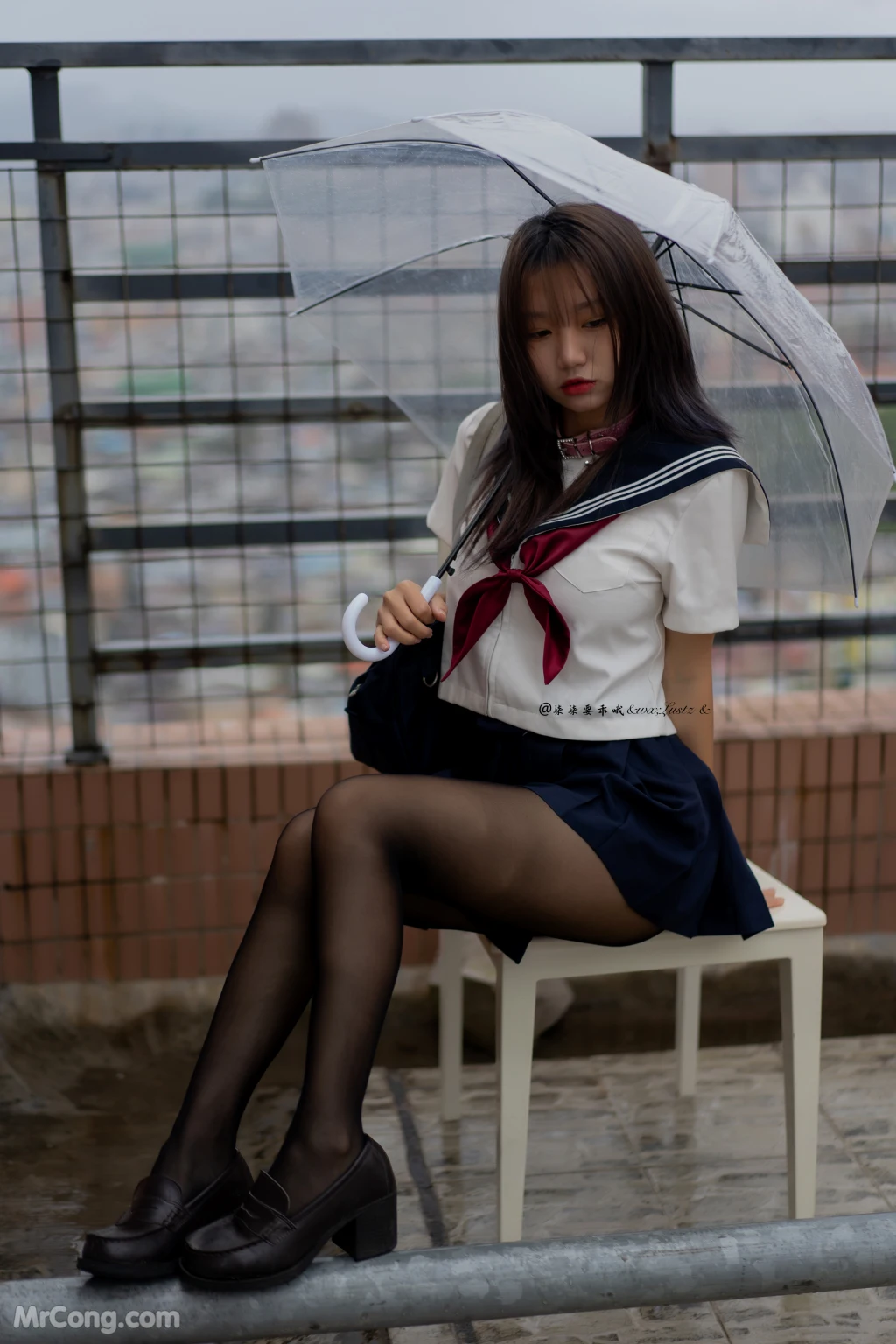 Coser@柒柒要乖哦 No.007: 天台学姐 (80 photos )