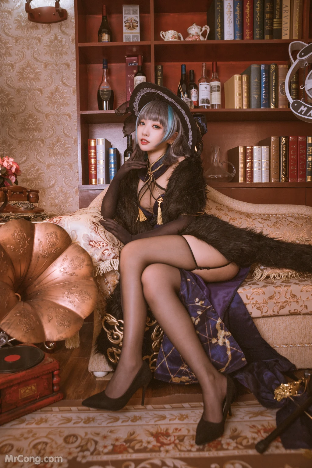 Coser@宮本桜: 柴郡旗袍 音乐绚烂CaitSith (20 photos)