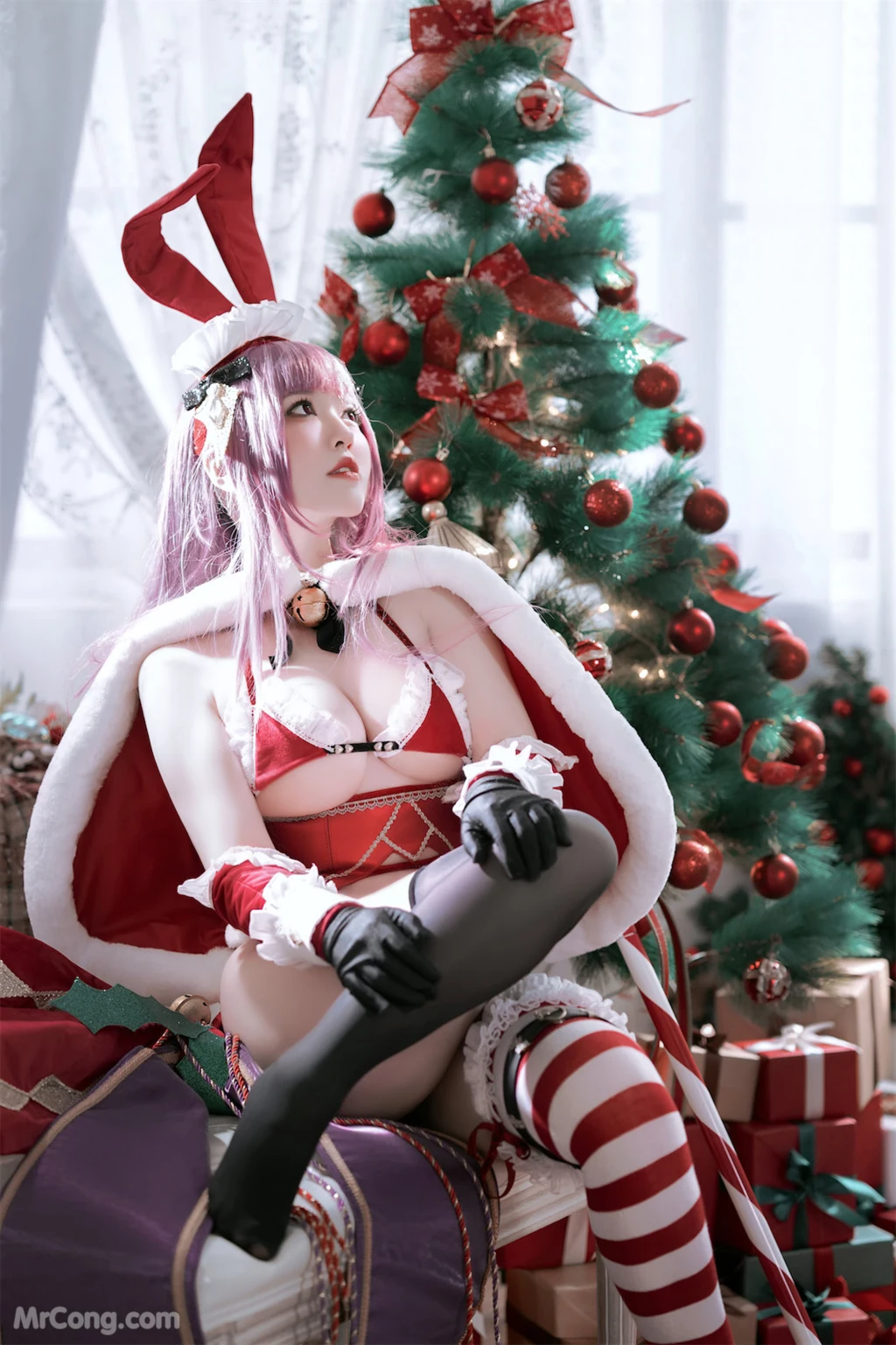 Coser@半半子: Christmas Bunny Aike (41 photos)
