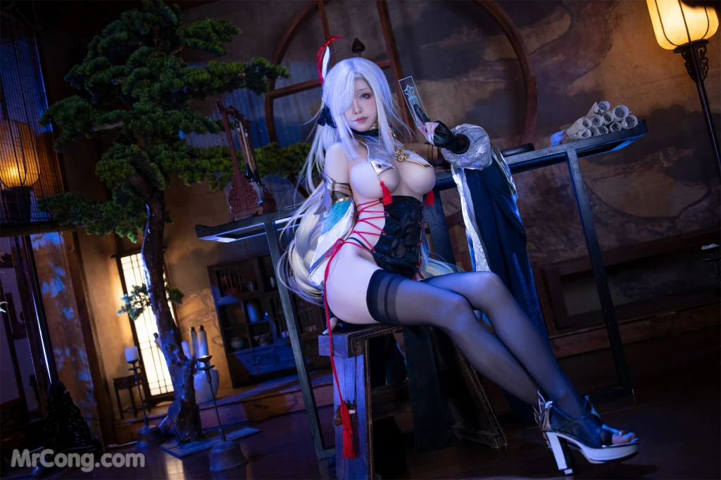 Coser@水淼Aqua Vol.157: 申鹤旗袍 (91 photos)