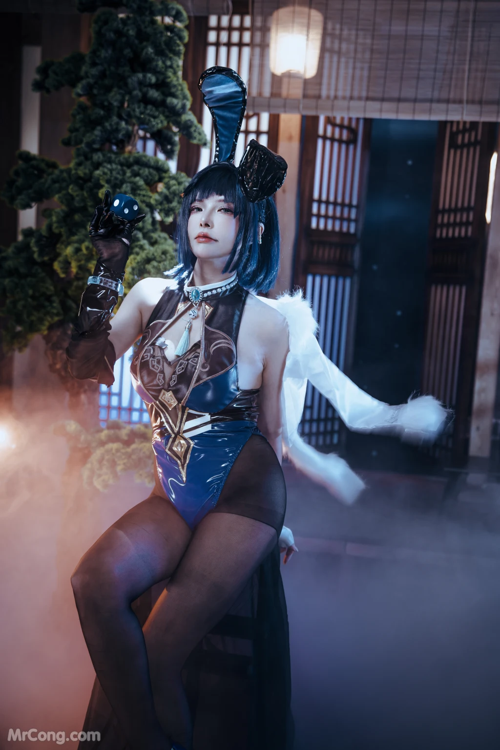 Coser@Xia Xiao Qiu Qiu Qiu (夏小秋秋秋) No.116: 夜兰 兔女郎 (92 photos)