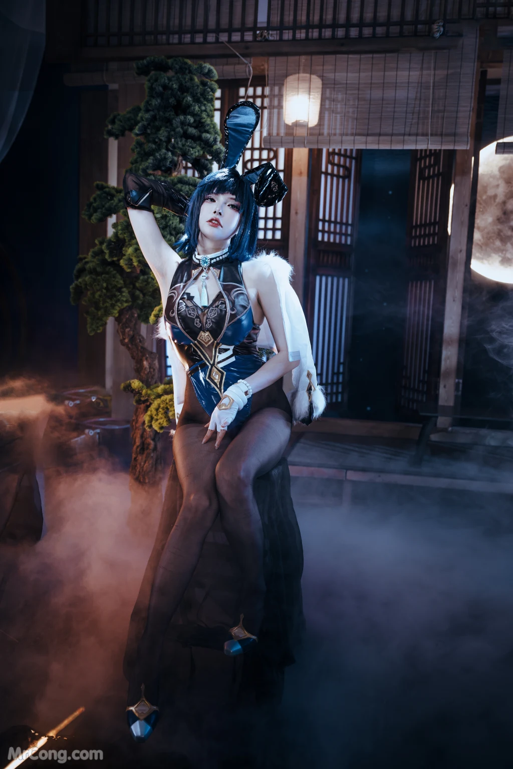 Coser@Xia Xiao Qiu Qiu Qiu (夏小秋秋秋) No.116: 夜兰 兔女郎 (92 photos)