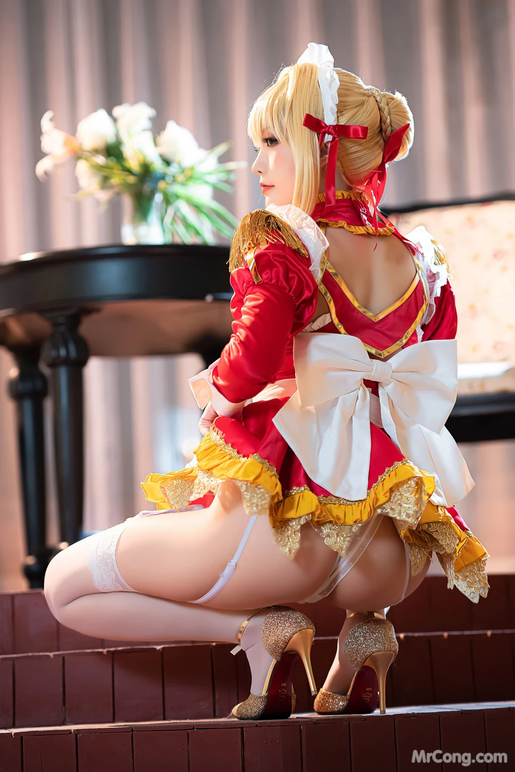 Coser@星之迟迟Hoshilily: Nero Claudius maid (FGO) (25 photos)