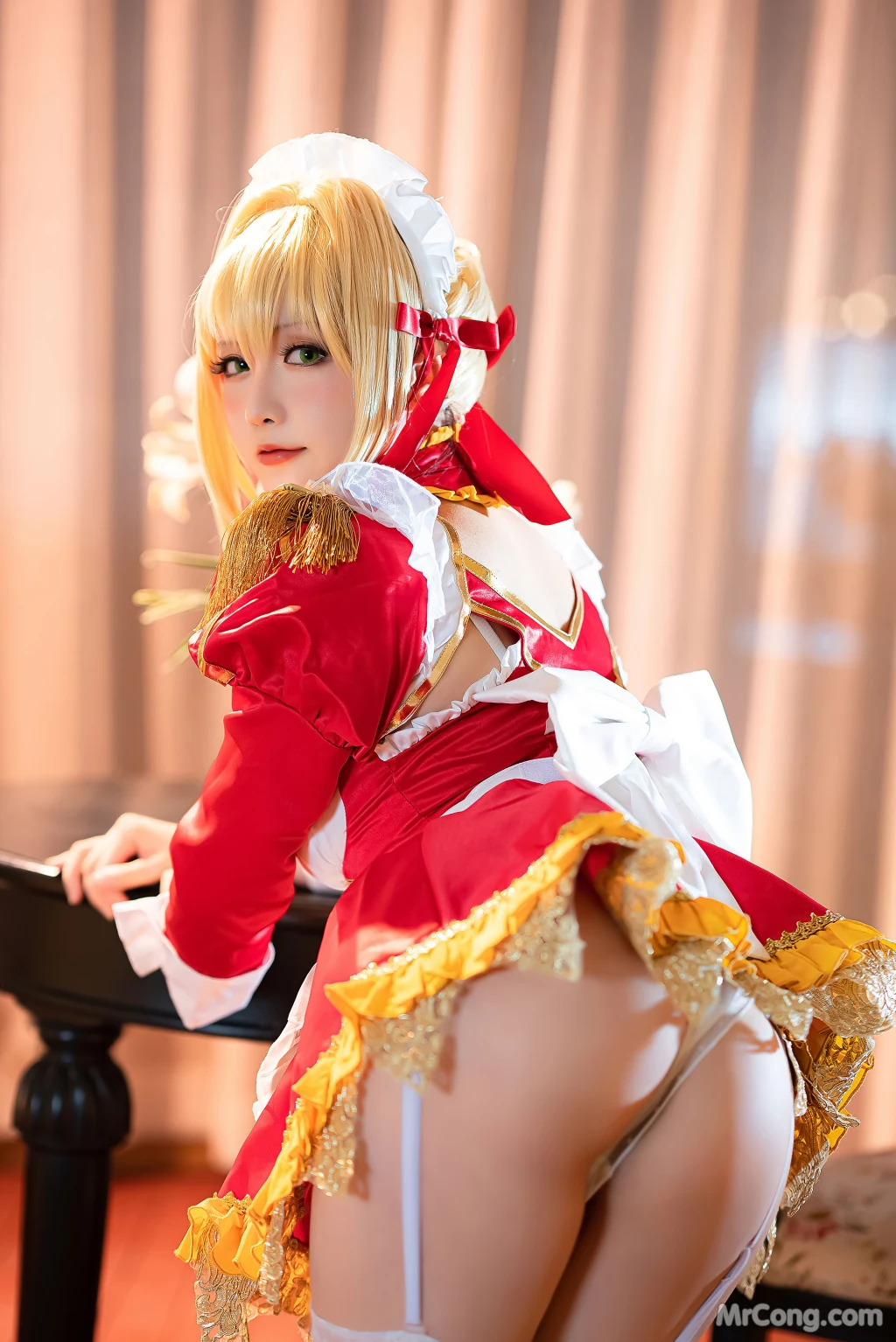 Coser@星之迟迟Hoshilily: Nero Claudius maid (FGO) (25 photos)