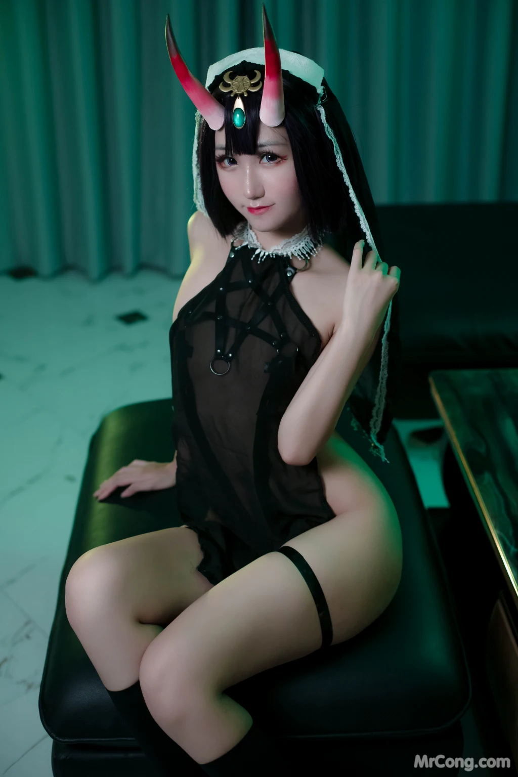 Coser@KuukoW No.009: Shuten Oni Lingerie (40 photos)