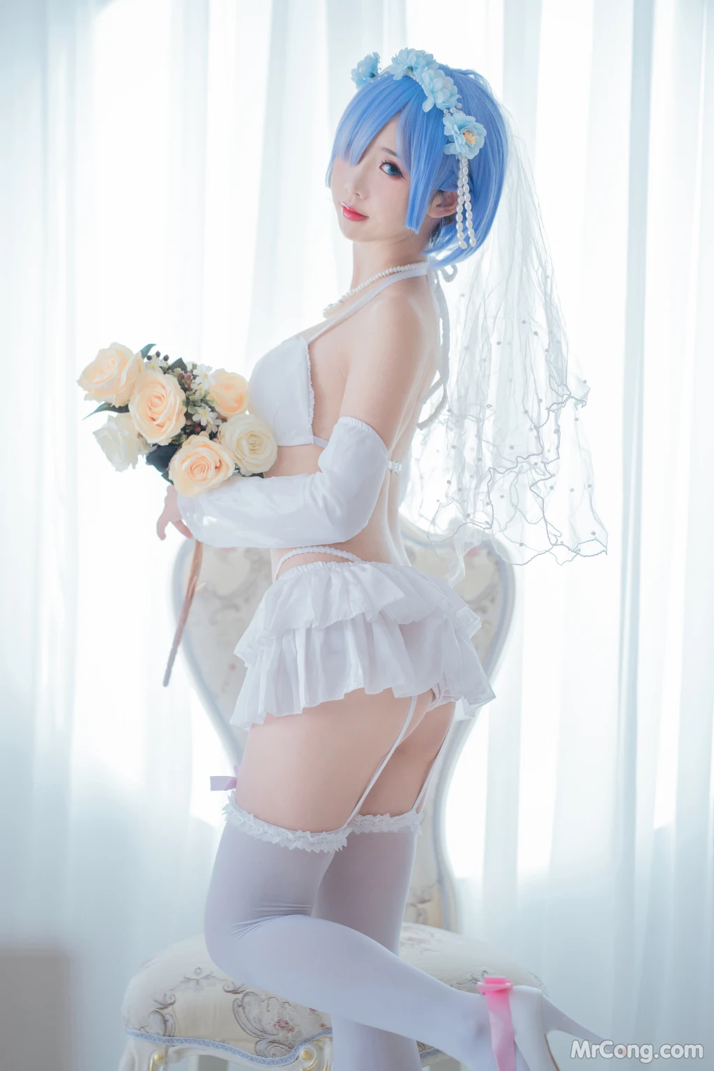 Coser@面饼仙儿 No.044: 花嫁蕾姆 (28 photos)