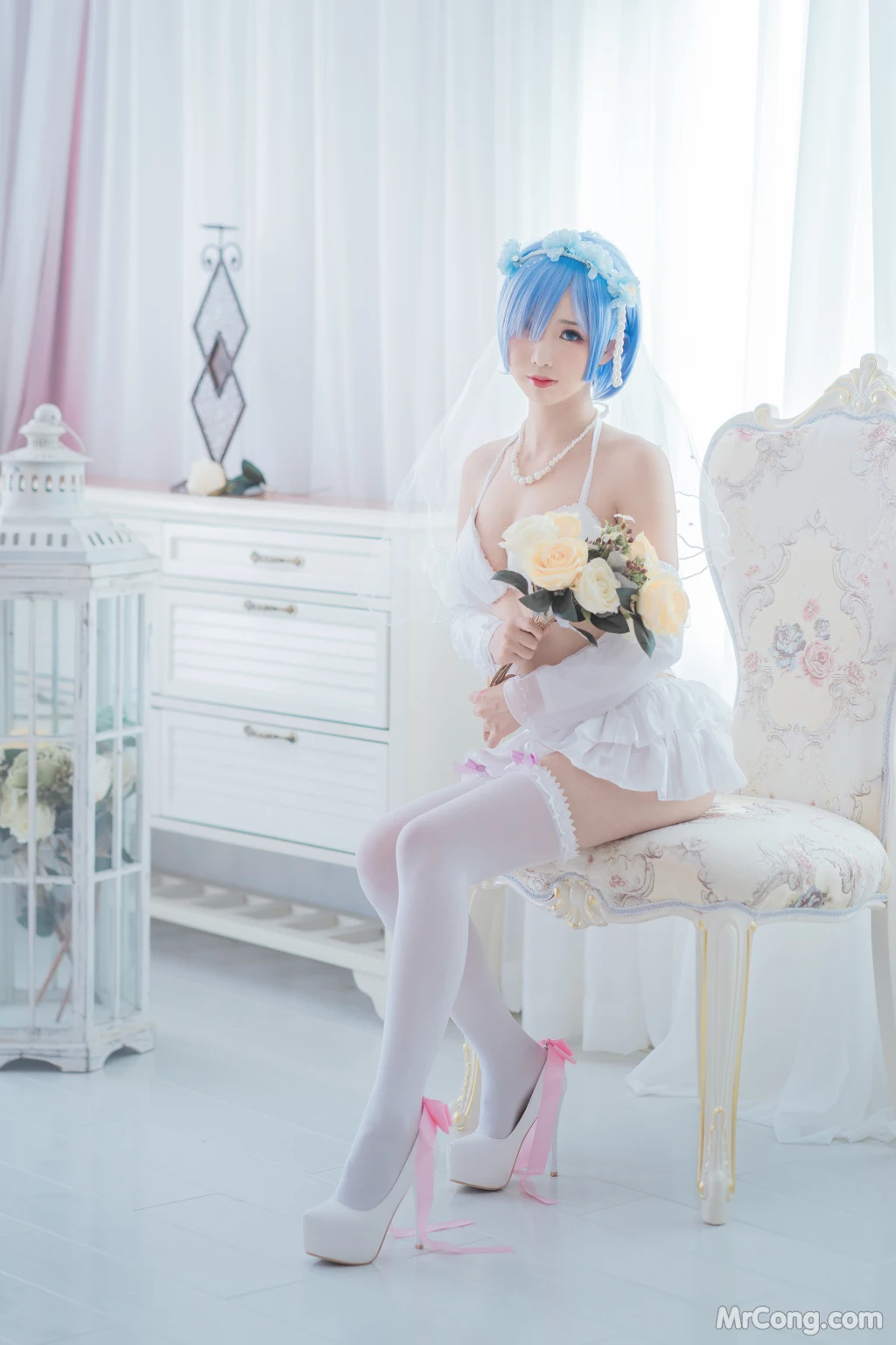 Coser@面饼仙儿 No.044: 花嫁蕾姆 (28 photos)
