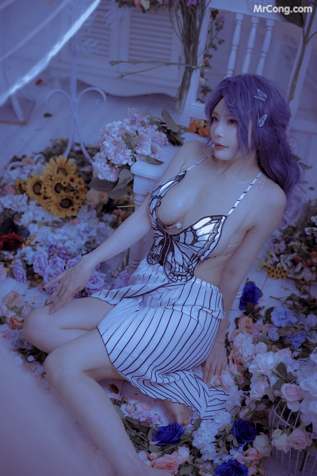 Coser@Xia Xiao Qiu Qiu Qiu (夏小秋秋秋) No.086: 蝴蝶夫人 (61 photos )