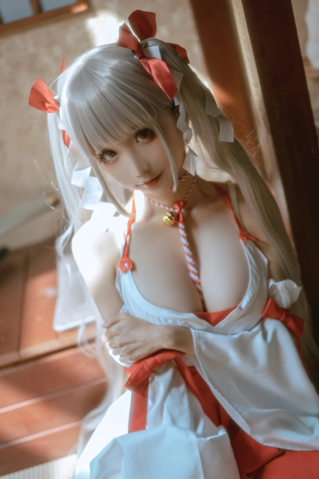 Coser@蠢沫沫 (chunmomo) Vol.132: 可畏 巫女 (55 photos)