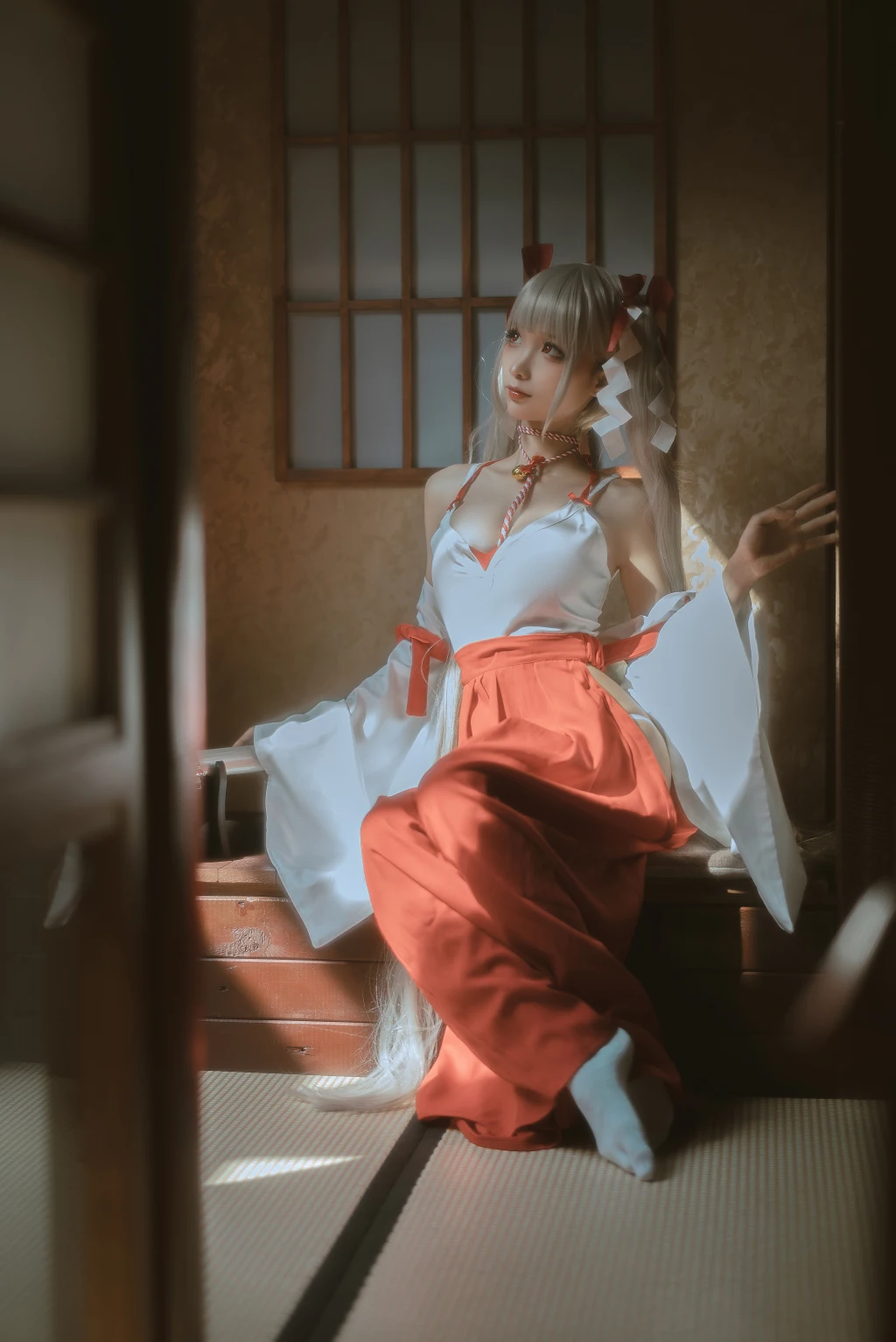Coser@蠢沫沫 (chunmomo) Vol.132: 可畏 巫女 (55 photos)