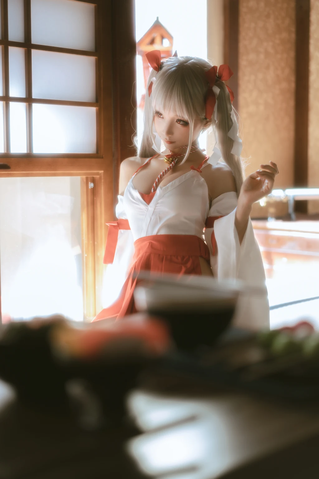 Coser@蠢沫沫 (chunmomo) Vol.132: 可畏 巫女 (55 photos)