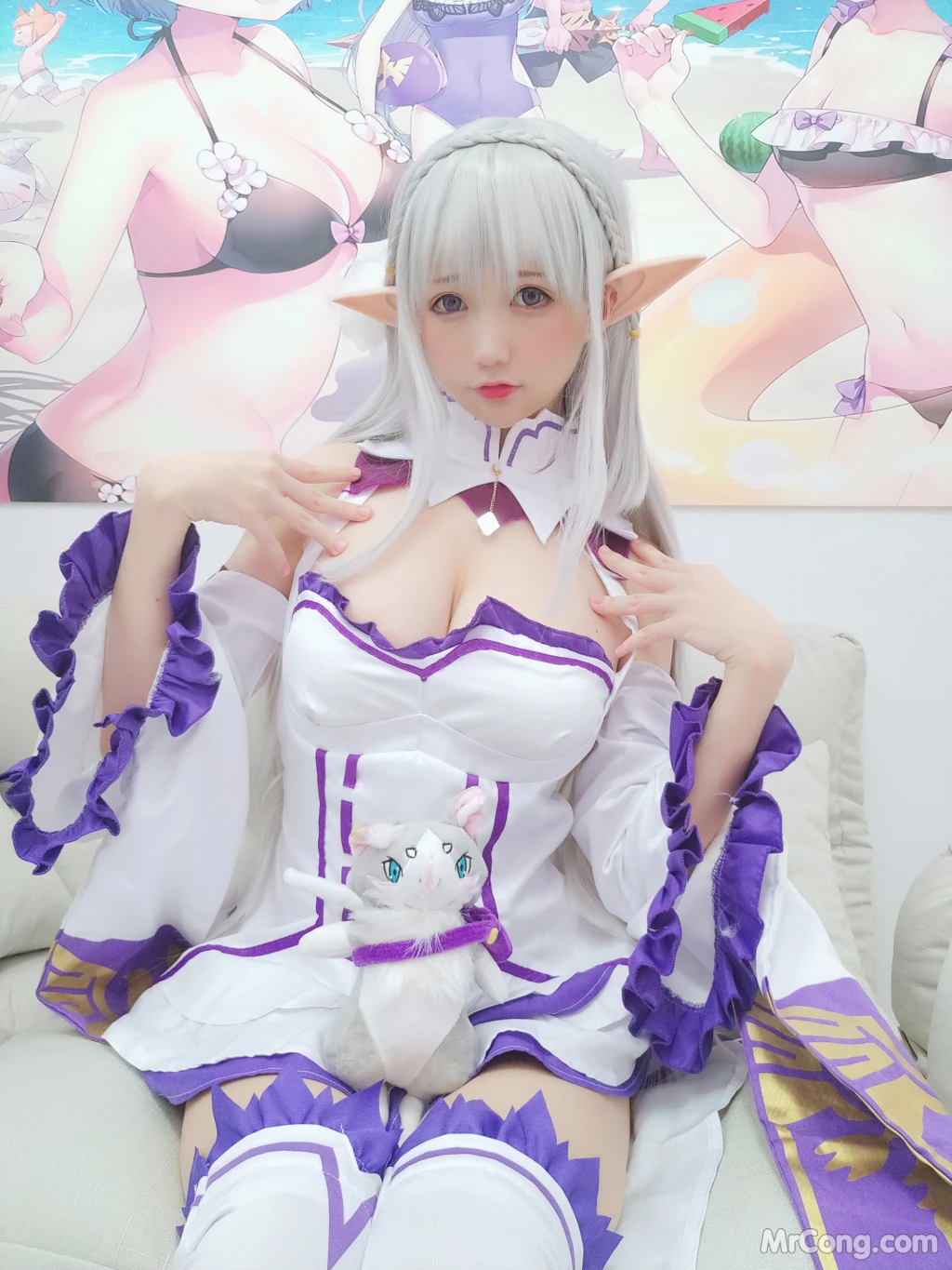 Coser@NAGISA魔物喵: 自摄系列05艾米莉亚 (70 photos )