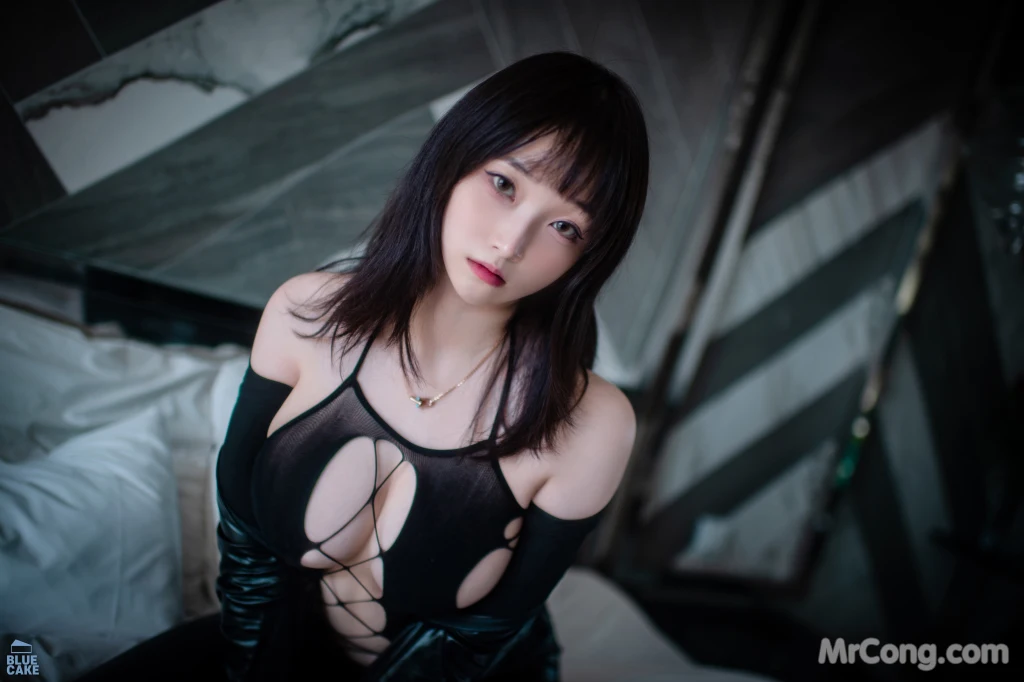 [BLUECAKE] Bambi (밤비): Black Mist - Mesh&Stocking (129 photos)