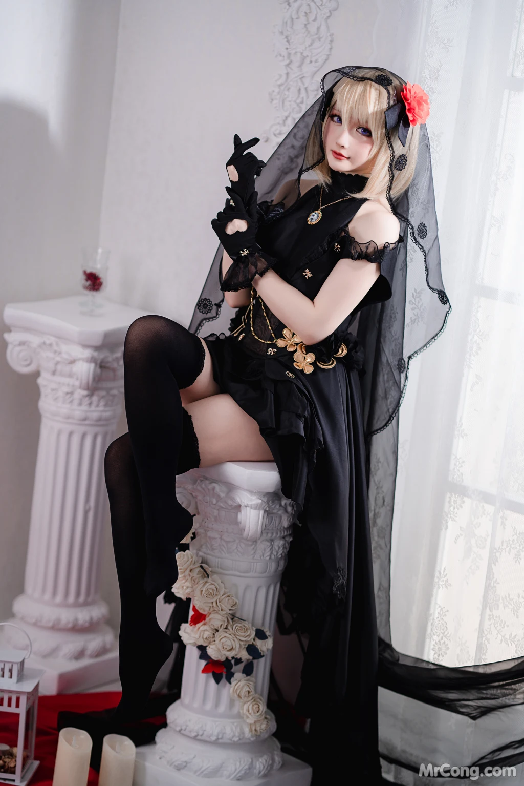 Coser@星之迟迟Hoshilily: 斯卡哈同人&Z23婚纱 (150 photos )