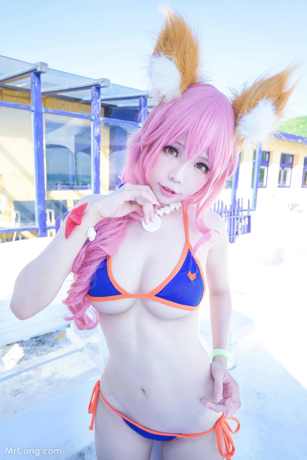 Coser@Ely_eee (ElyEE子): 玉藻前泳装 (24 photos)