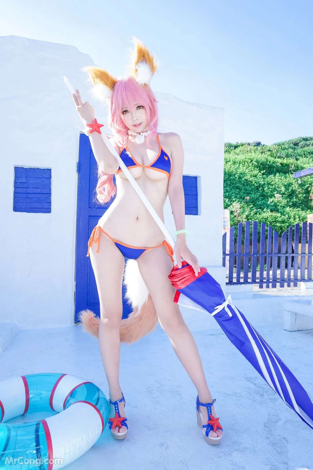 Coser@Ely_eee (ElyEE子): 玉藻前泳装 (24 photos) 3 Coser@Ely_eee (ElyEE子): 玉藻前泳装 (24 photos) 3