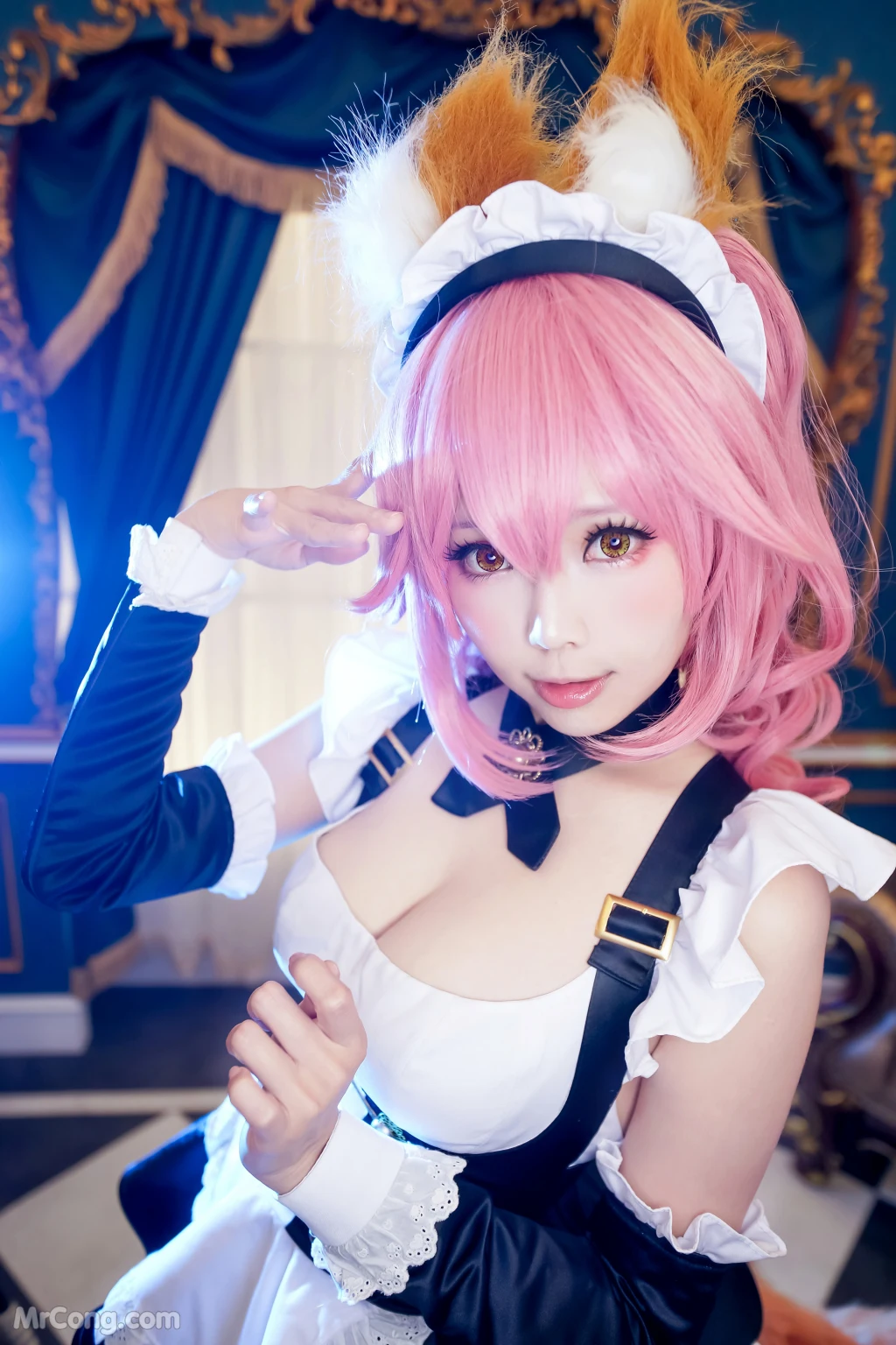 Coser@Ely_eee (ElyEE子): 玉藻前女仆 (45 photos)