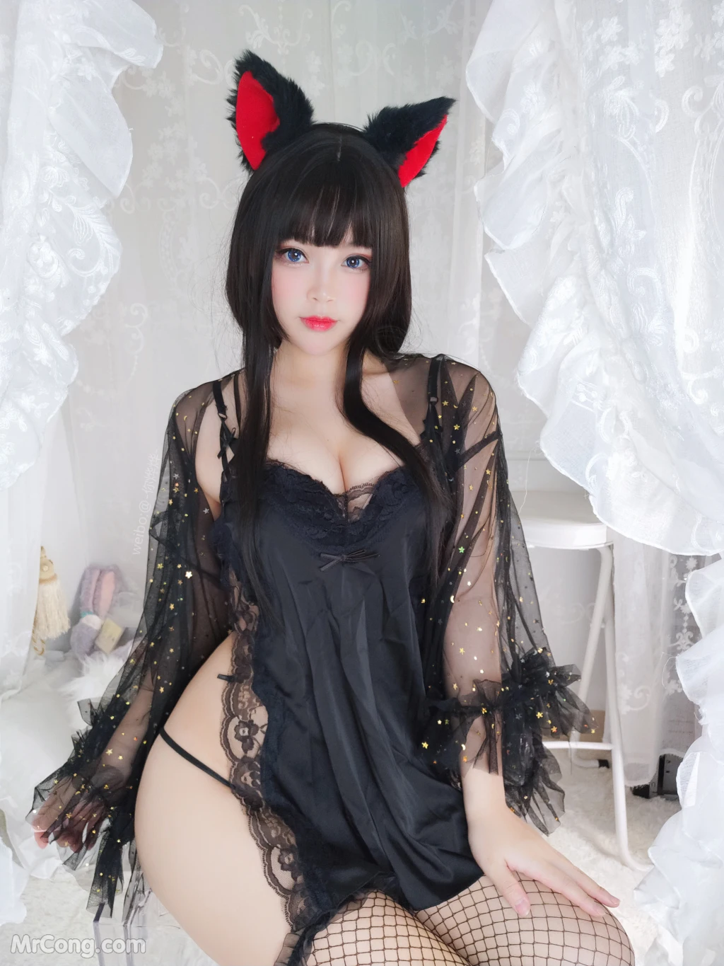 Coser@白烨 Vol.057: 黑系猫咪少女 (62 photos )