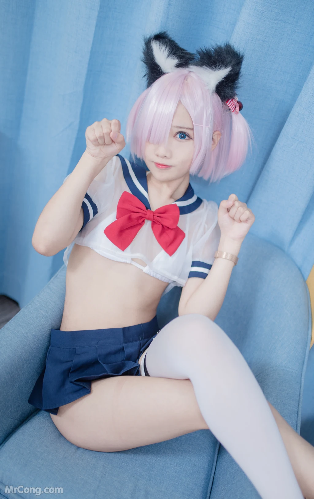 Coser@羽天shine: 猫耳妹妹 (130 photos)