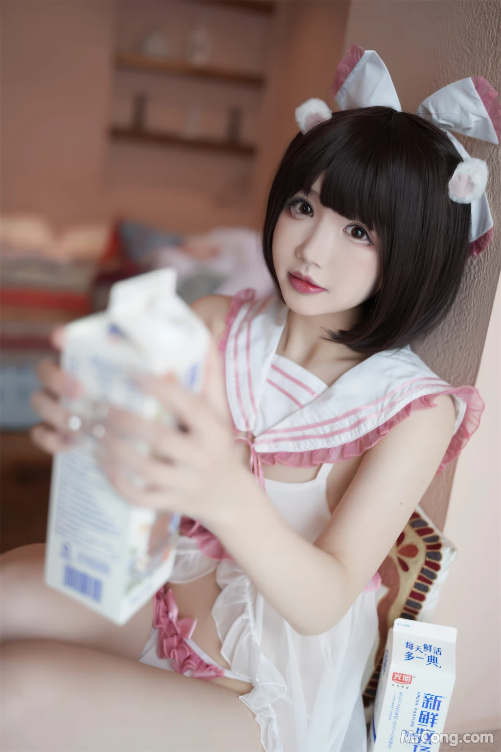 Coser@雪晴Astra (雪晴嘟嘟) Vol.046: 浴缸牛奶 (62 photos)