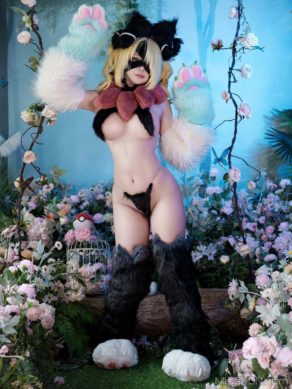 Coser@ZinieQ: Cynthia in Meowscarada Costume (37 photos ) 
