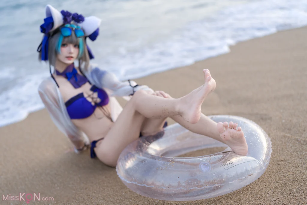 Coser@九柒喵: 碧蓝航线 柴郡泳装 (26 photos)