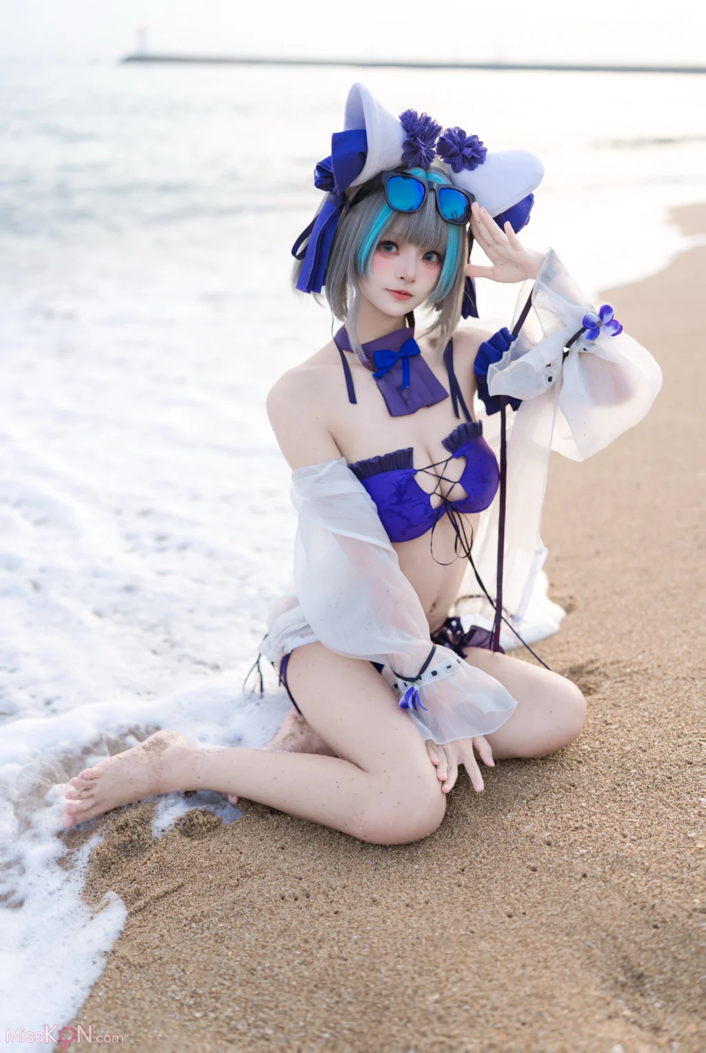 Coser@九柒喵: 碧蓝航线 柴郡泳装 (26 photos)