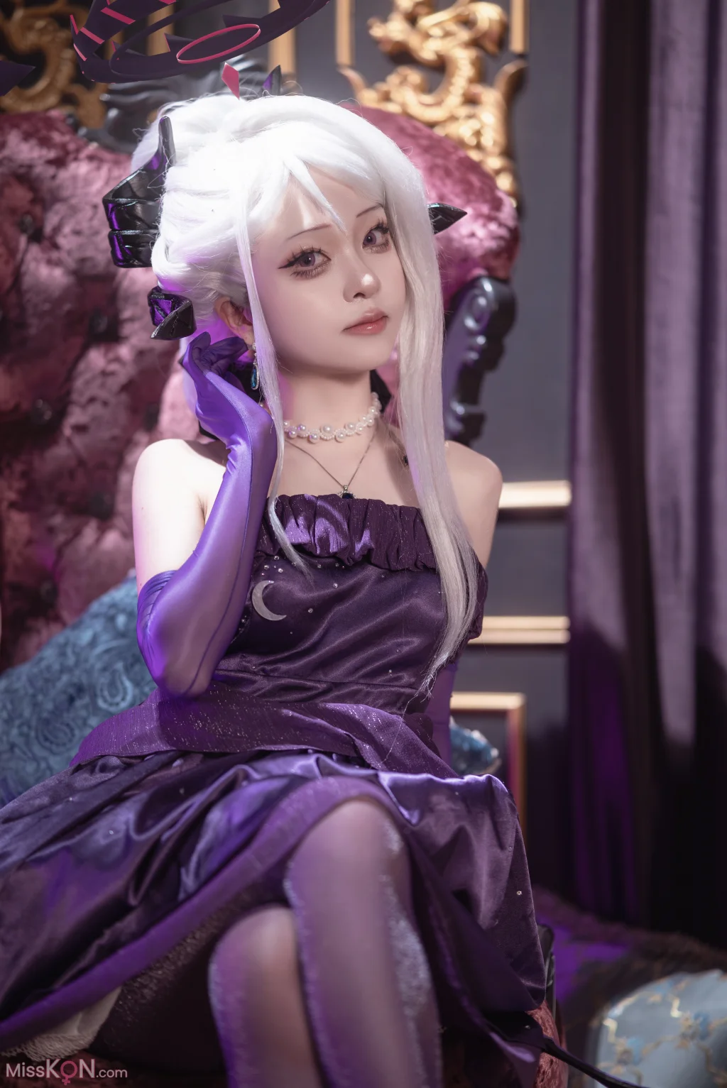 Coser@矢量鱼: 蔚蓝档案 空崎日奈连衣裙 (34 photos)