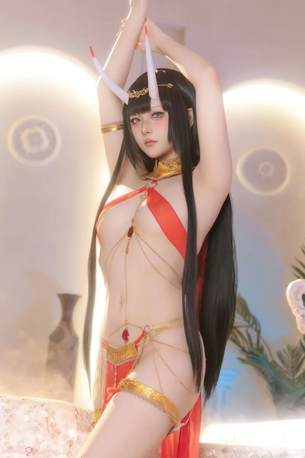 Coser@屿鱼: 碧蓝航线 能代 赤纱浴影 (80 photos)
