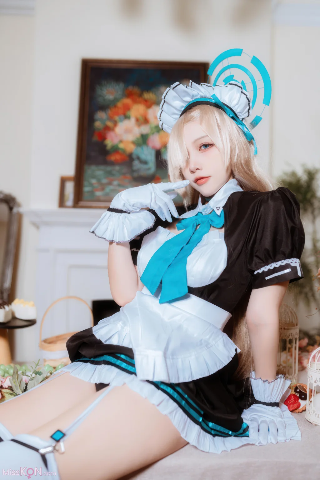 Coser@二佐Nisa: 蔚蓝档案 明日奈女仆 (30 photos)