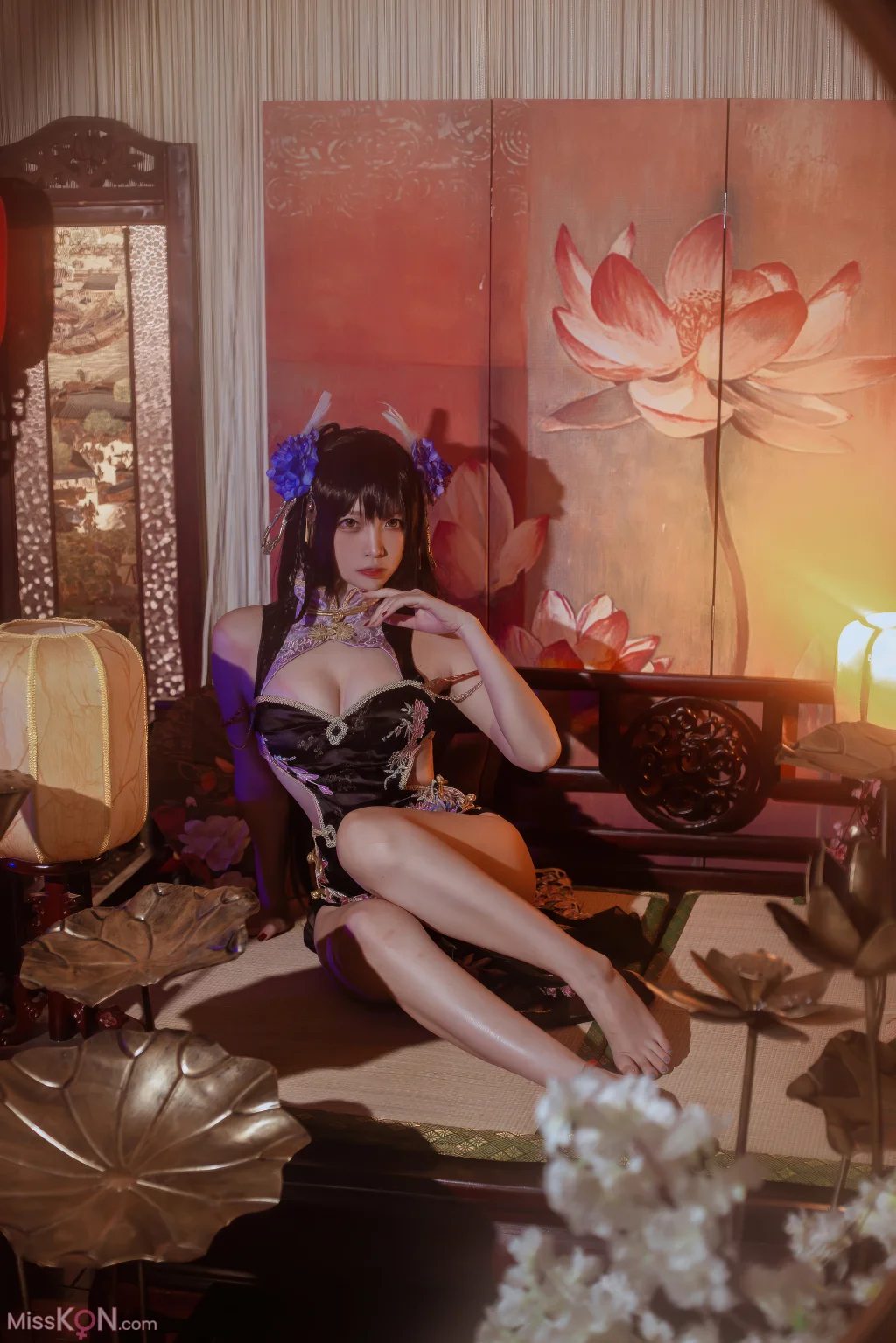Coser@二佐Nisa: 碧蓝航线-比叡鲟旗袍 (24 photos)