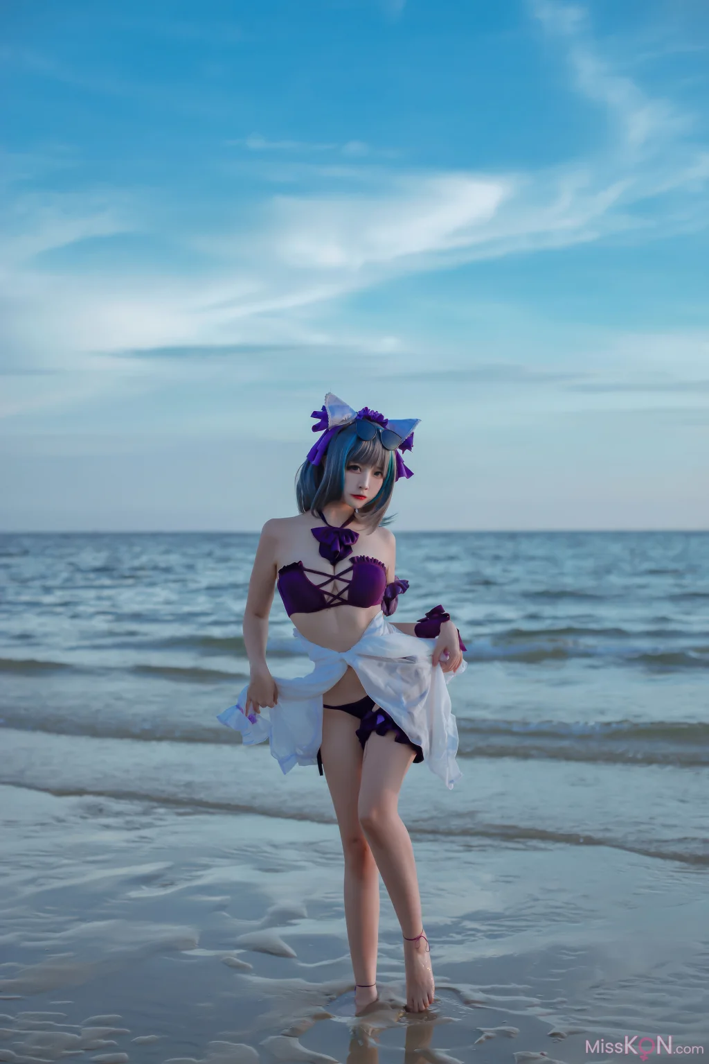 Coser@二佐Nisa: 碧蓝航线-柴郡泳装 (30 photos)