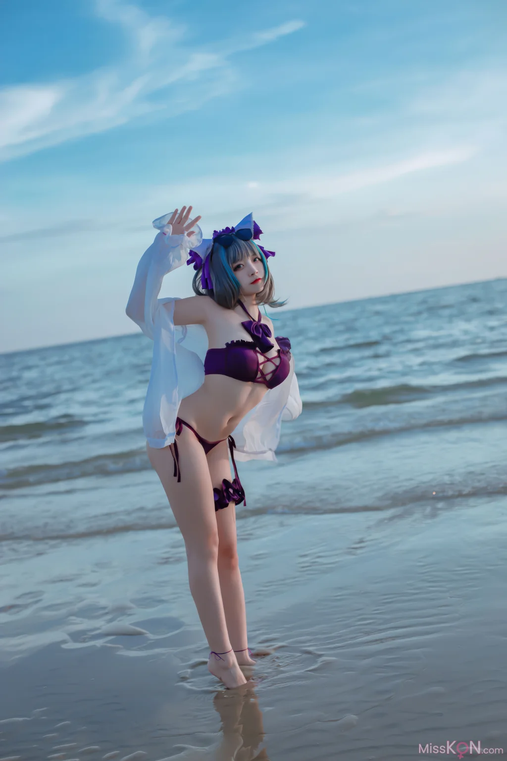 Coser@二佐Nisa: 碧蓝航线-柴郡泳装 (30 photos)
