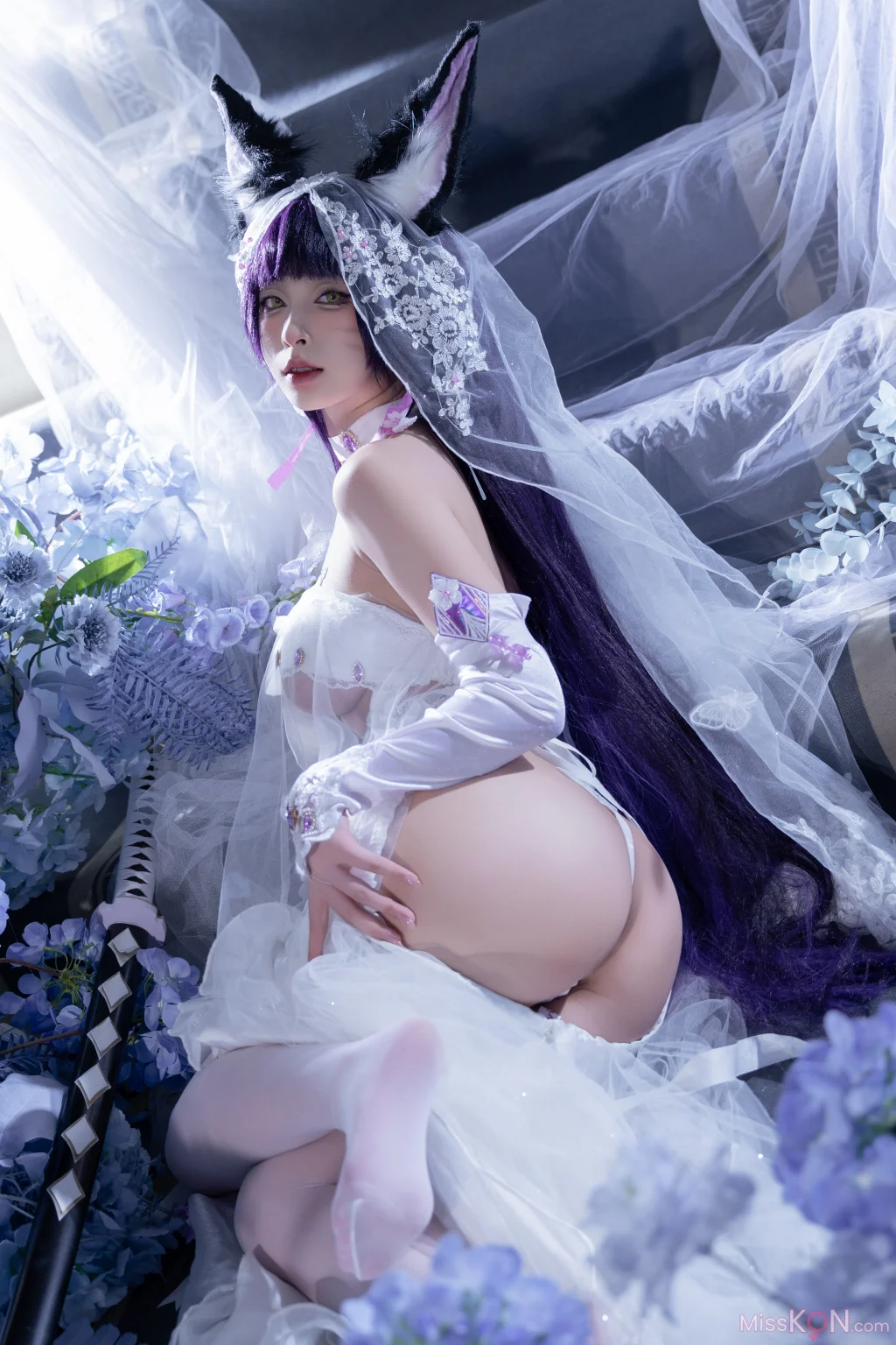 Coser@清水由乃: 碧蓝航线 武藏紫藤花 (51 photos + 1 video)