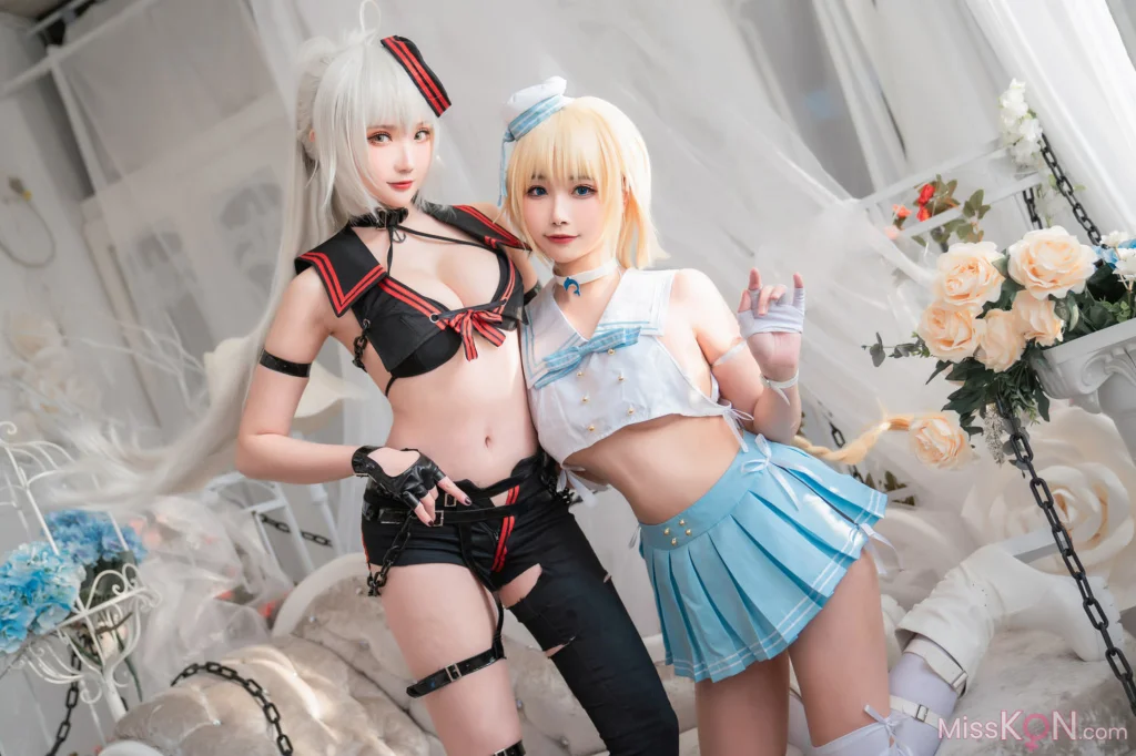 Coser@Momoko葵葵 & 瓜希酱: FATE 黑白贞德 (60 photos)