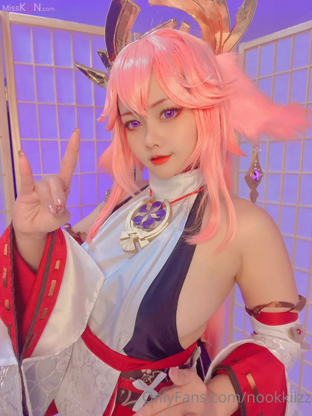 Coser@nookkizzcos: Yae Miko Bride+PJ’s – Genshin (42 photos)