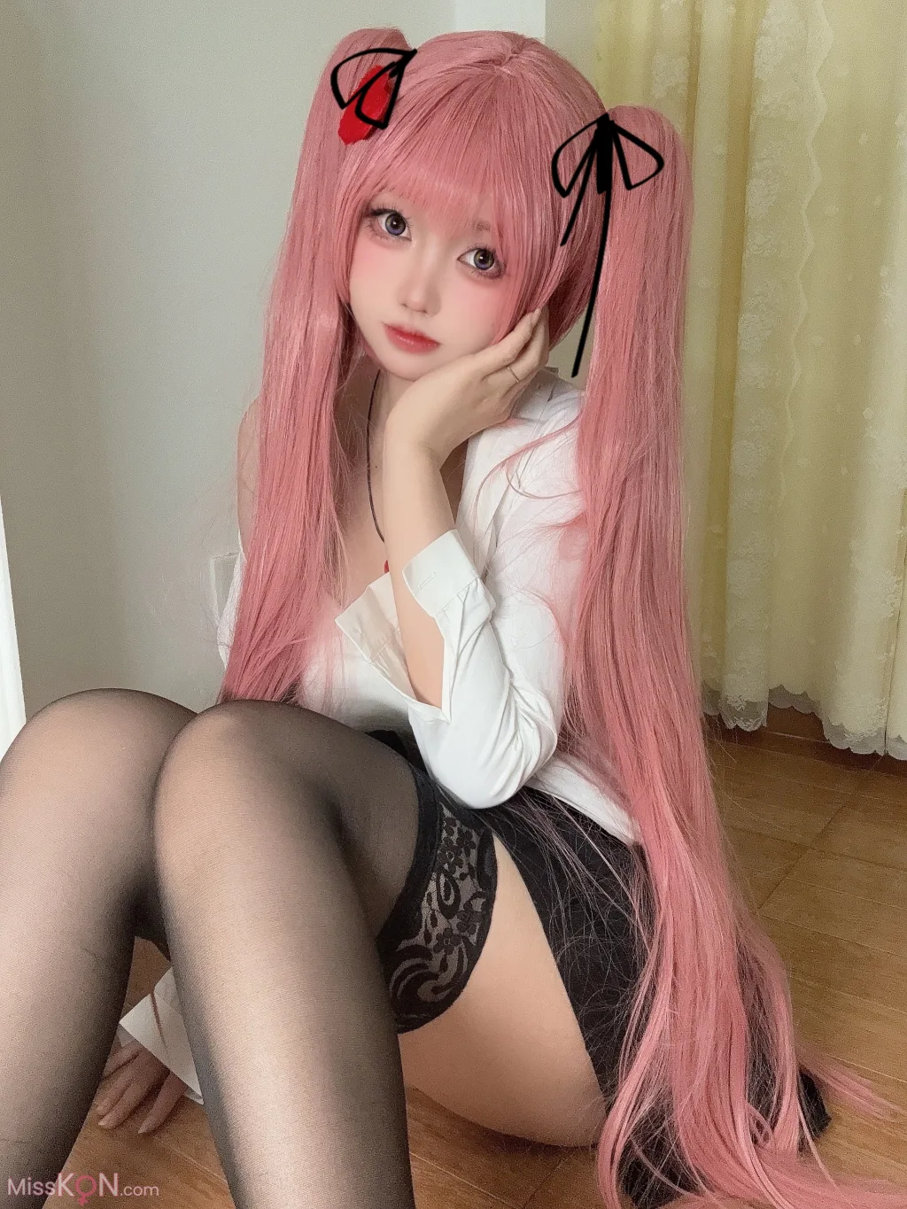 Coser@洛桑w伊梓: 会员专属 学妹黄裙 (34 photos)