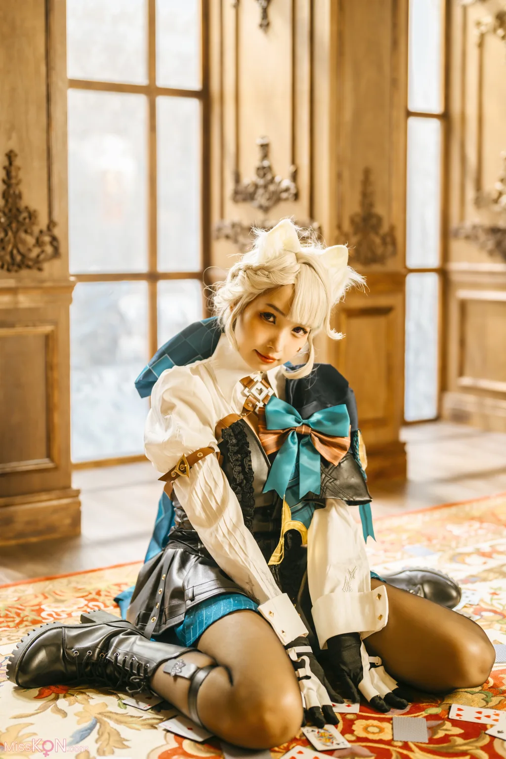 Coser@慕慕Momo: 原神 Genshin 琳妮特的色情魔術 室内 (56 photos)