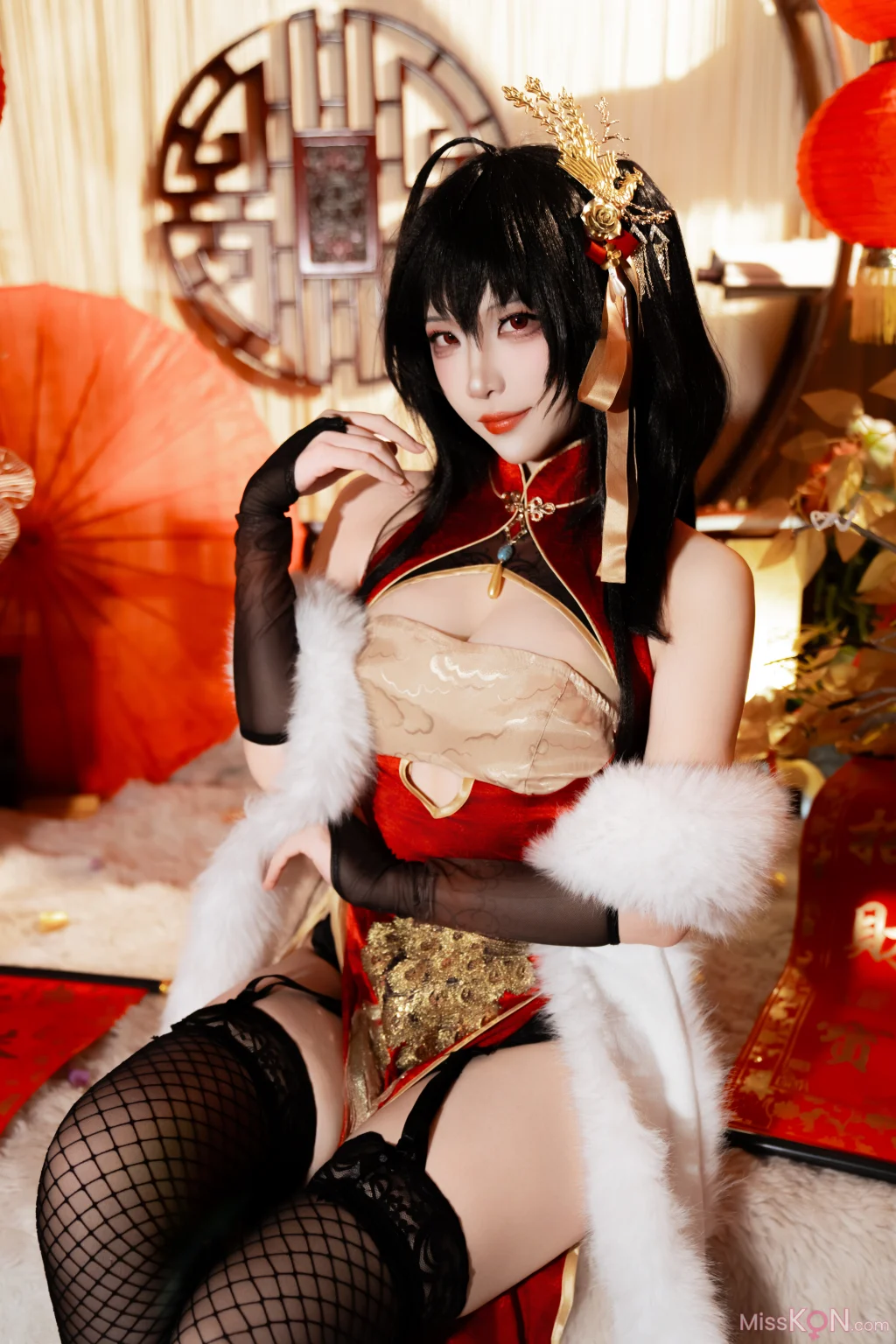 Coser@二佐Nisa: 碧蓝航线-大凤·旗袍 (38 photos)