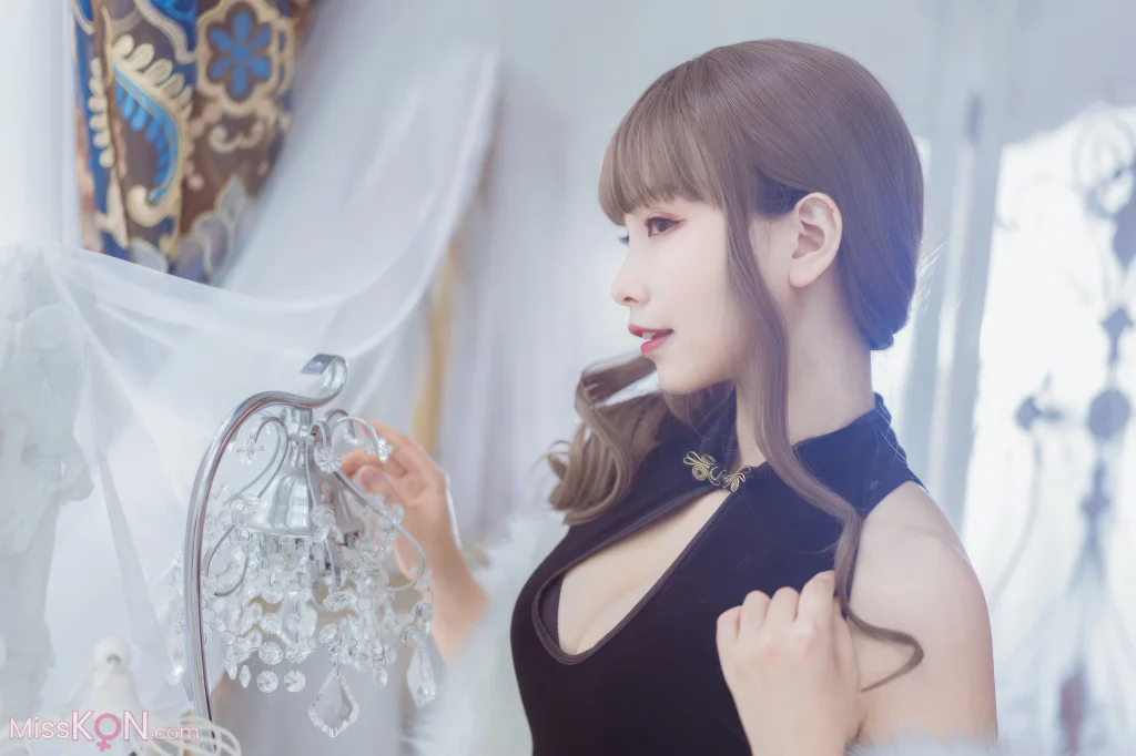 Coser@Neko-薇薇: 改良黑旗袍 (35 photos)