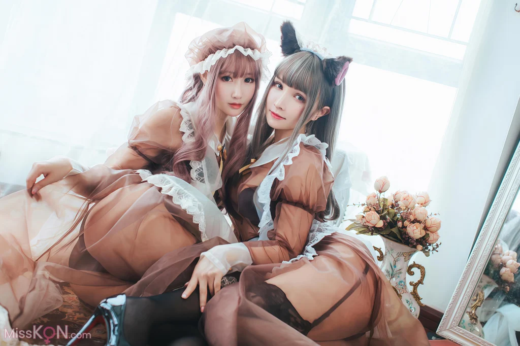 Coser@羽生三未 & 一千只猫薄荷: 透明女仆 (32 photos)