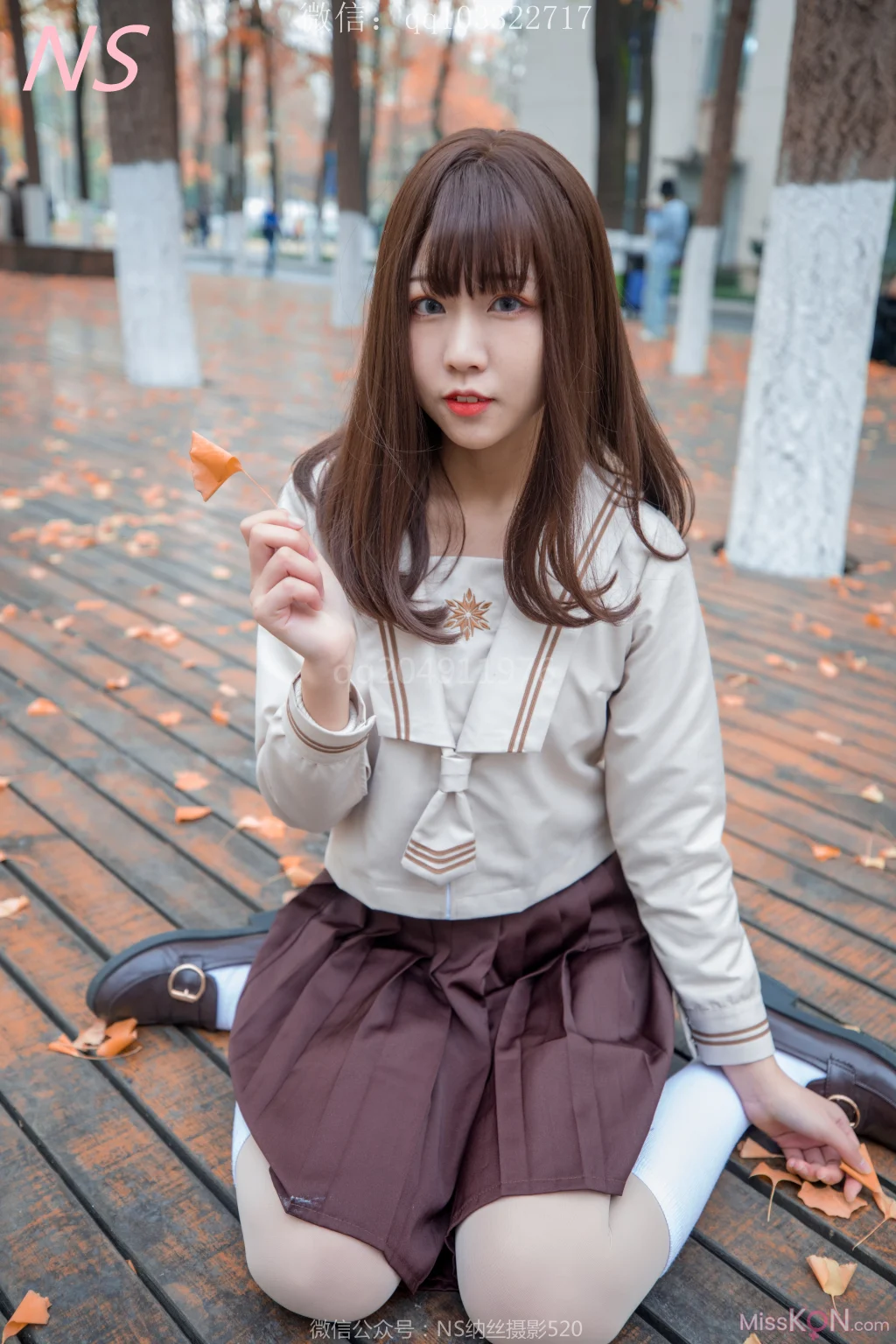 [NS纳丝摄影] No.153: 枫之少女 白丝肉丝萌萌哒的枫 (93 photos + 1 video)