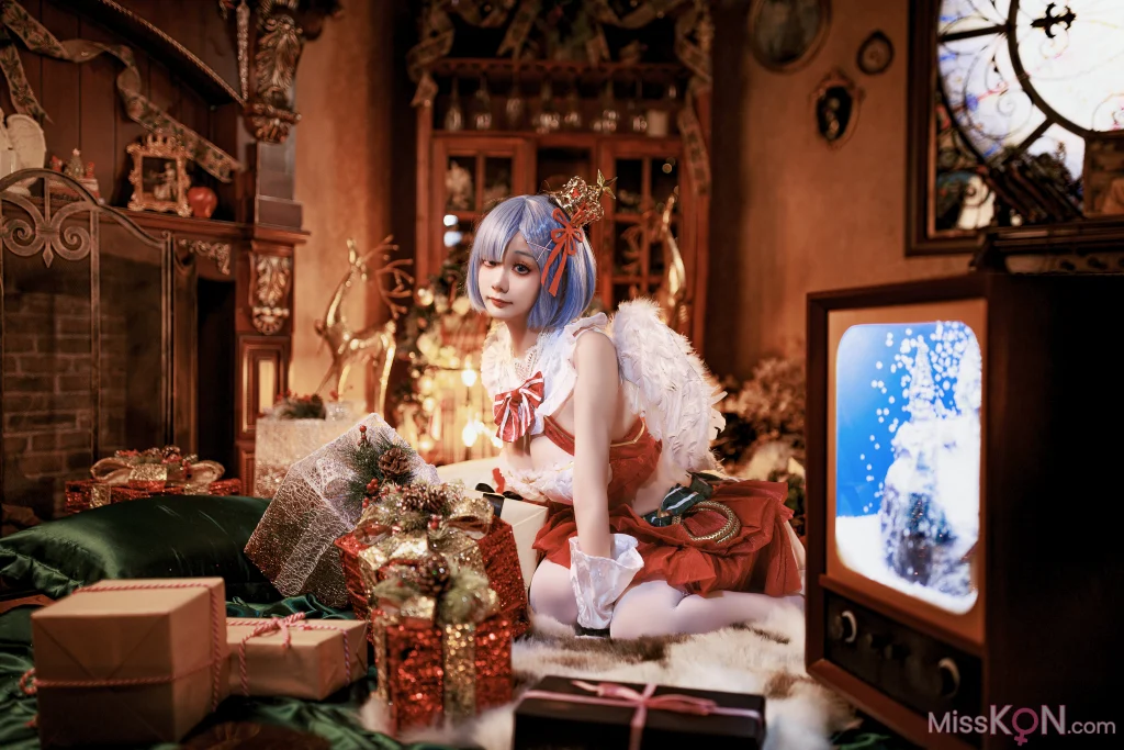 Coser@阿雪雪: 圣诞小天使 蕾姆 (40 photos)