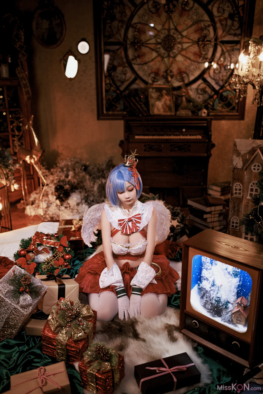 Coser@阿雪雪: 圣诞小天使 蕾姆 (40 photos)