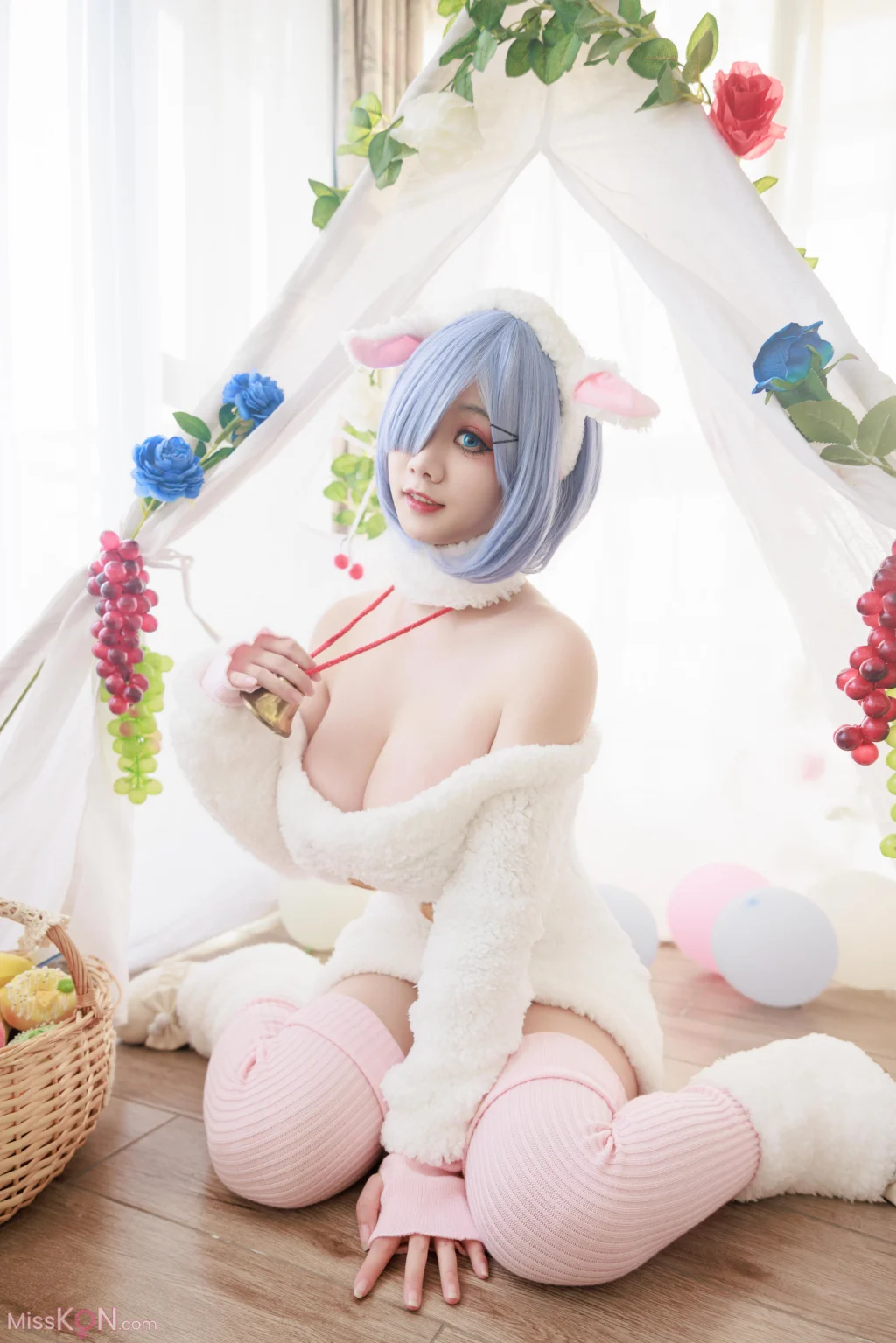 Coser@阿雪雪: 蕾姆小羊 (24 photos + 3 videos)