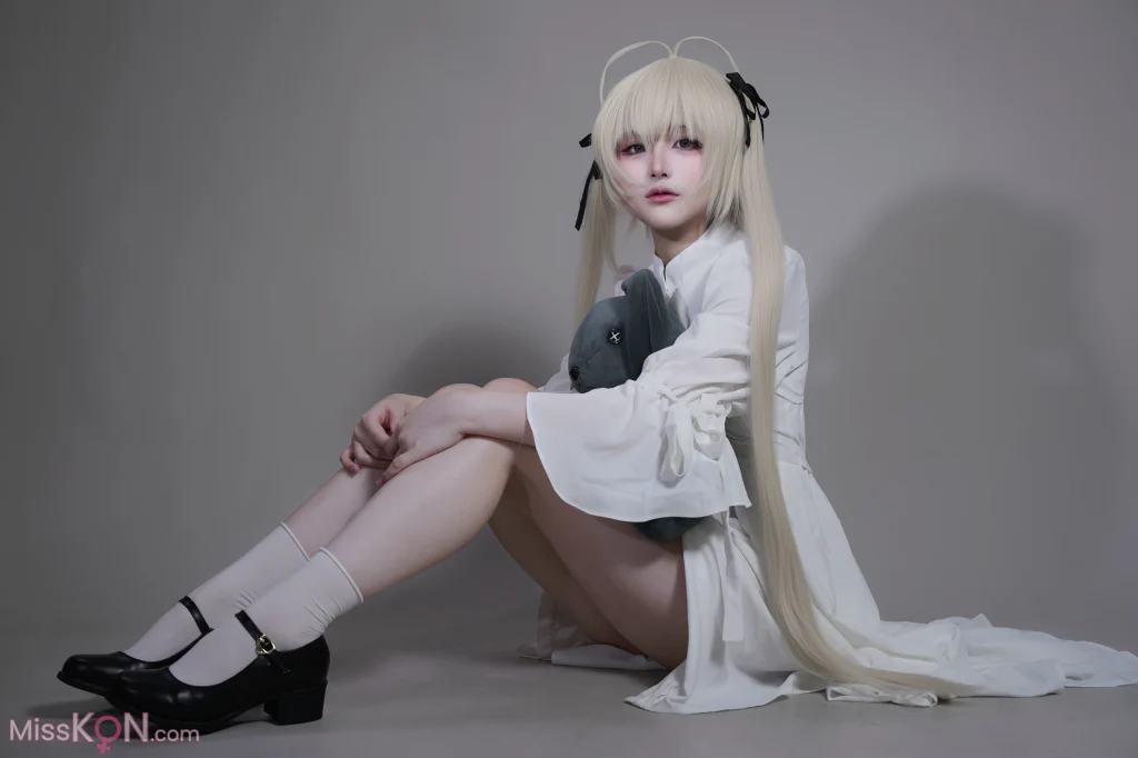 Coser@幼愛Youmeko: 缘之空 春日野穹 白裙 (42 photos)