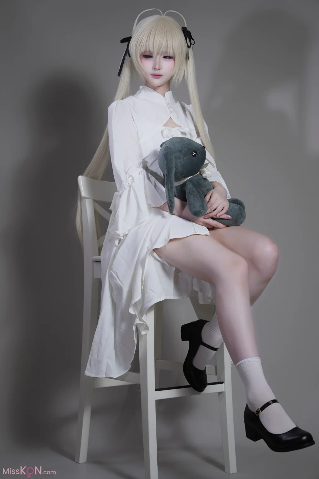 Coser@幼愛Youmeko: 缘之空 春日野穹 白裙 (42 photos)