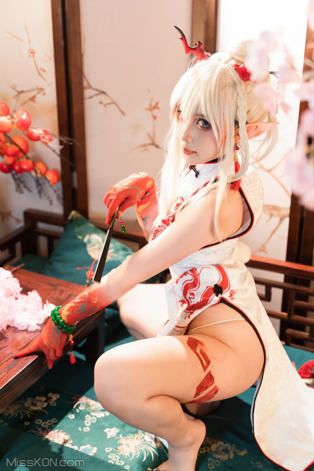 Coser@小和甜酒 & 橙风千雅: 明日方舟年夕旗袍双人御守 (199 photos) 