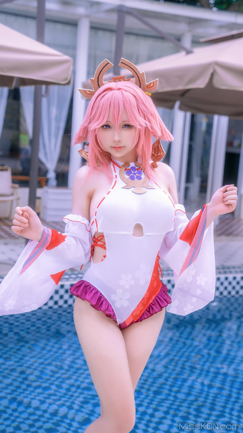Coser@樱梨梨: 八重神子泳装 (29 photos) 5 Coser@樱梨梨: 八重神子泳装 (29 photos) 5